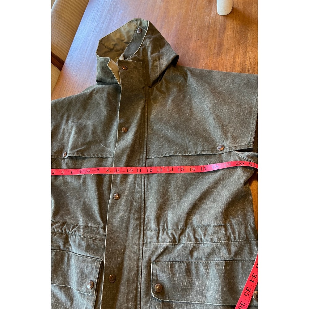 Outback Trading Co Swagman Oilskin Jacket Olive Green Waxed Cotton Drover S 2102 - Picture 8 of 8